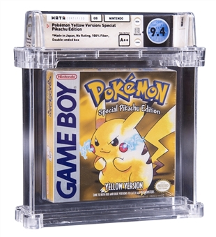1999 Nintendo Game Boy (USA) "Pokemon Yellow Version: Special Pikachu Edition" NO ESRB Sealed Video Game - WATA 9.4/A++